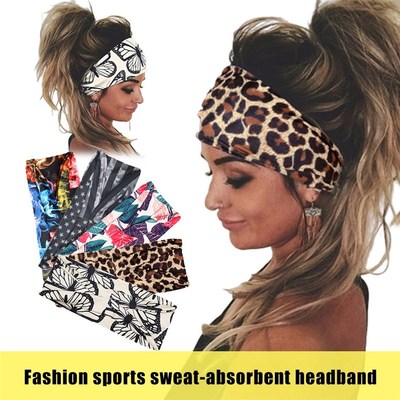 Tie Dye Cycling Yoga Sport Sweat Headband Wo Sweatband   Wo
