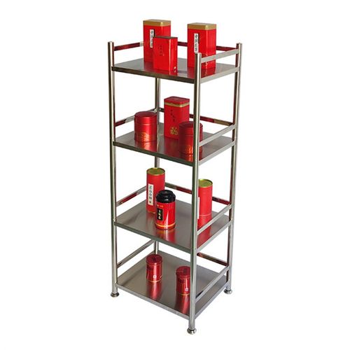 华纵厨房置物架 落地多层不锈钢储物架家庭杂物烹饪用具收纳整理