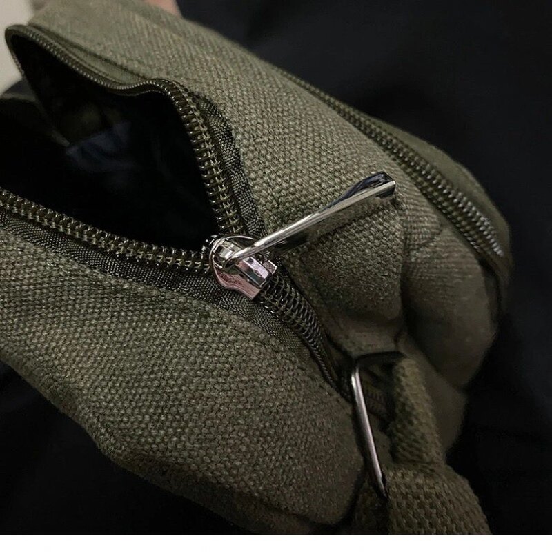 工装风小方包为人民服务帆布包单肩斜挎小背包手机包出行便携包