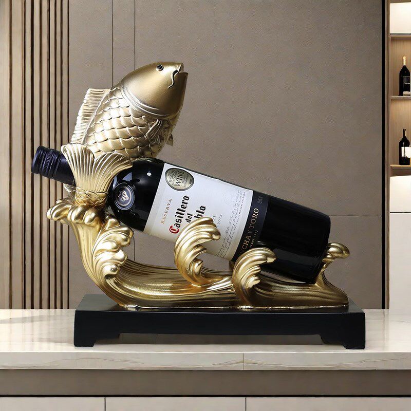 年年有余红酒架鱼摆件客厅如鱼得水餐边柜酒柜装饰品乔迁新居礼物,家居饰品,装饰摆件,淘宝优惠券,粉丝福利购,淘宝优惠卷
