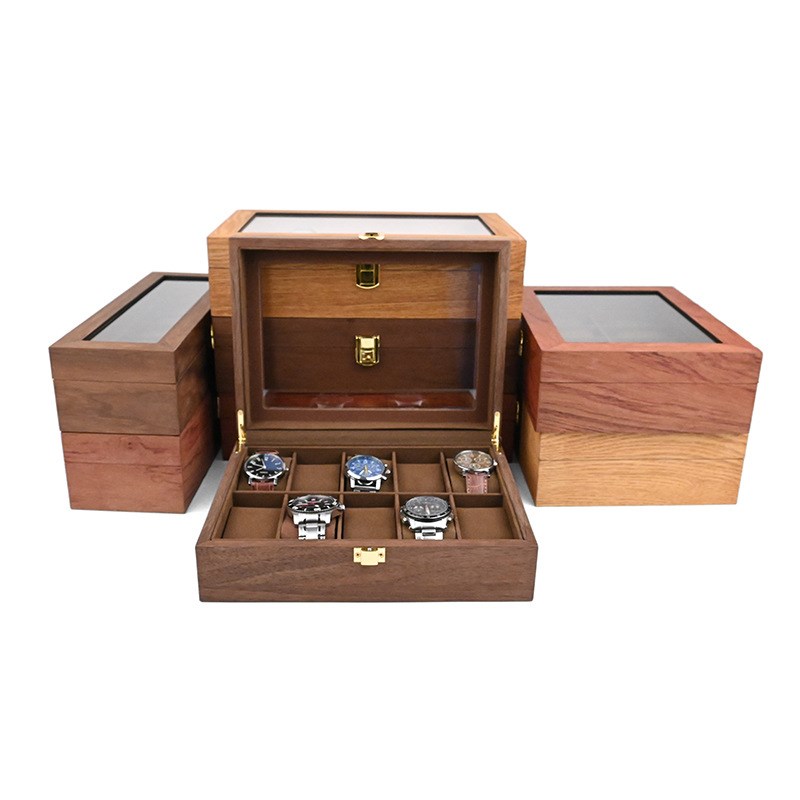 首单立减现货木质饰品手表展示包装盒木盒收纳盒首U饰盒手表收藏