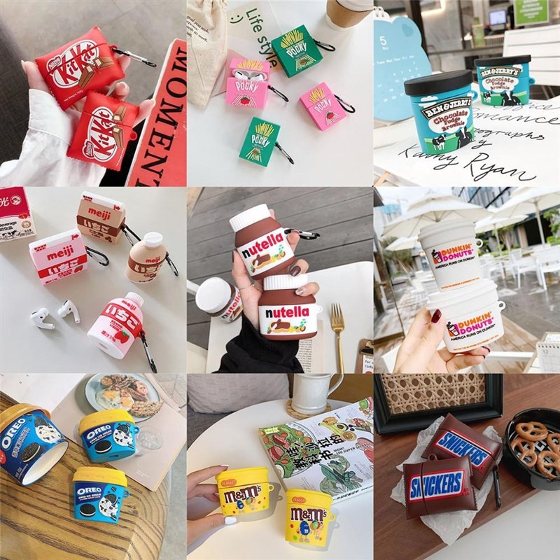 3D Chocolate Ice Cream Food Silicone Case for AirPods Pro 2