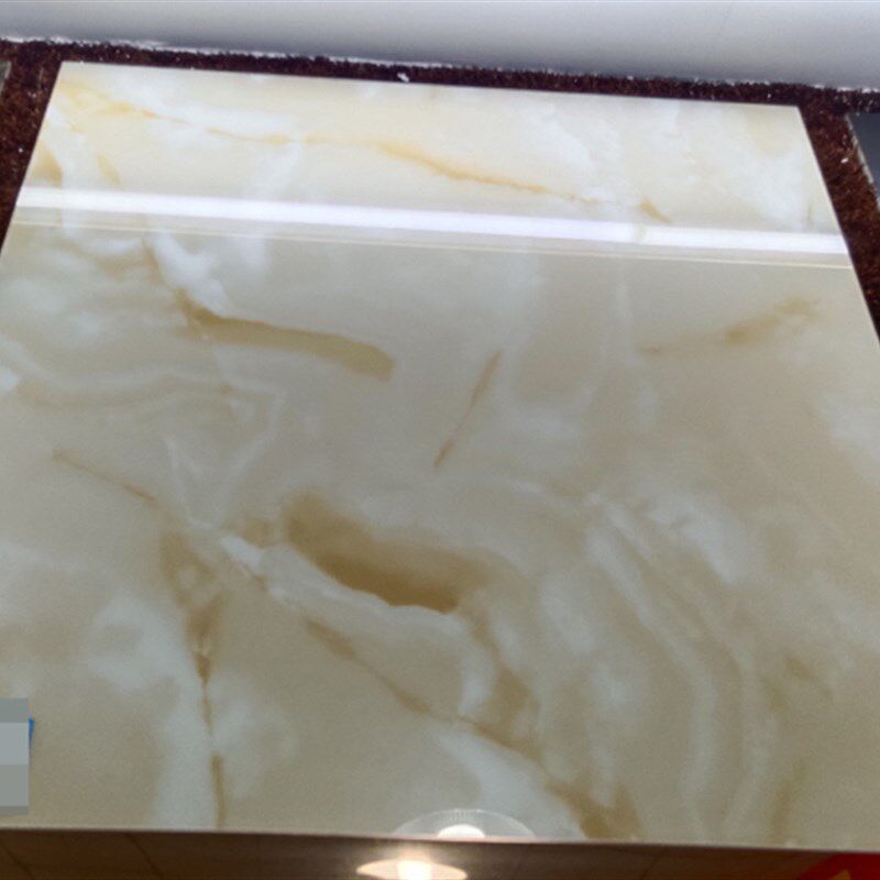 800亮光玫瑰黄玉微晶石玻璃瓷砖 客餐厅厨卫室内过道简约现代地砖