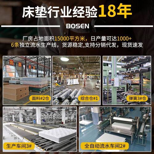席梦思弹簧床垫软硬两用经济型20厚1.5米1.8乳胶椰棕家用租房