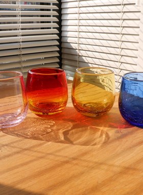 日式手工玻璃杯摆件创意圣诞节礼物送礼高颜值水杯茶杯餐厅蛋形杯