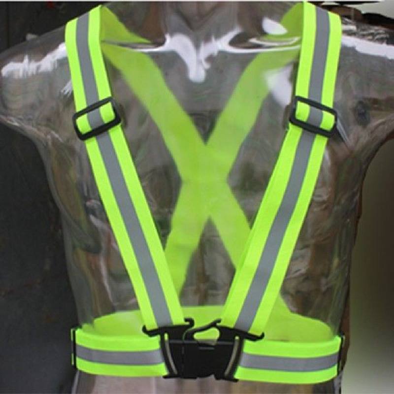 网红Highlight Reflective Straps Night Running Riding Clothes