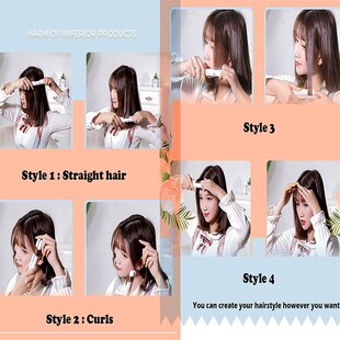 Curling 速发Mini Iron Curler Hair Flat Straightener Portable