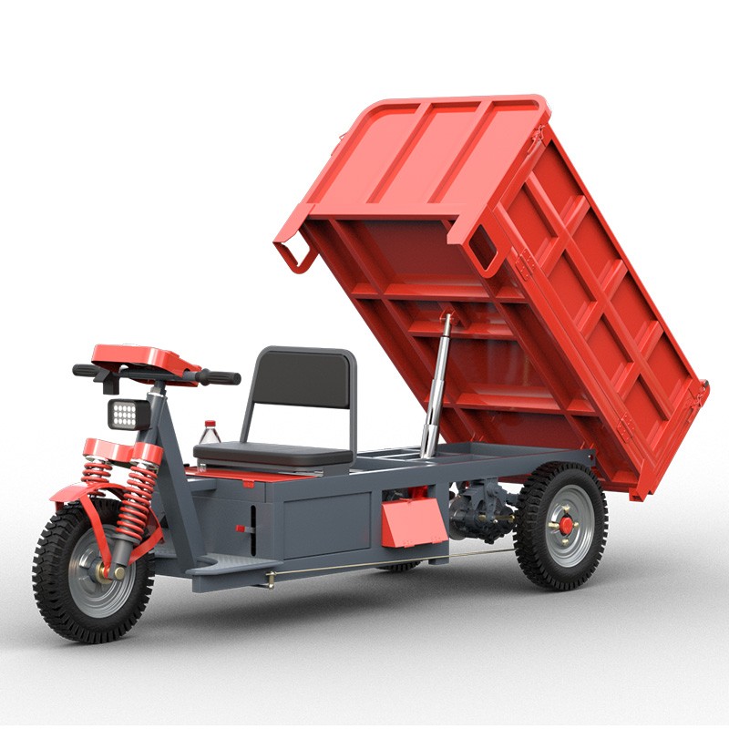 建筑工程自卸电动车三轮车工地载重王运输车柴油农用拉货大翻斗车