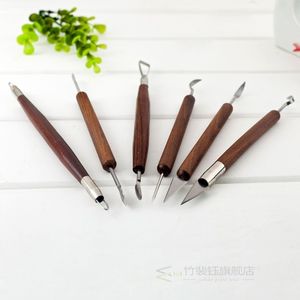 推荐6Pcs New Clay Sculpting Set Wax Carving Pottery Tools Sh