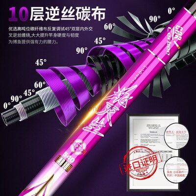 现货Japanese imported carbon Telescopic FishinQg Rod 3.6-9M