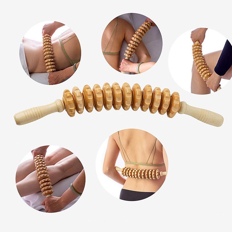 速发12-14 Wheel Wood Massage Tools Anti Cellulite Massage Ro