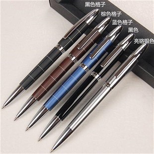 金属圆珠笔旋转出芯笔G2笔芯原子笔油性笔不锈钢圆珠笔手感好