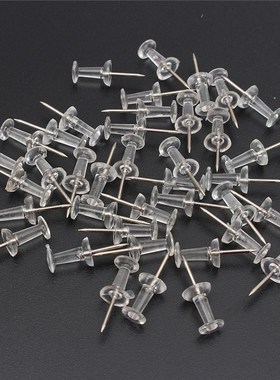 *40Pcs Clear Push Pins Drawing Pins Notice Cork Board Pins T
