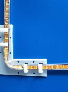 铝材固定槽带220v2835灯带槽暗灯槽卡lJed卡扣v塑料暗装柔性带槽