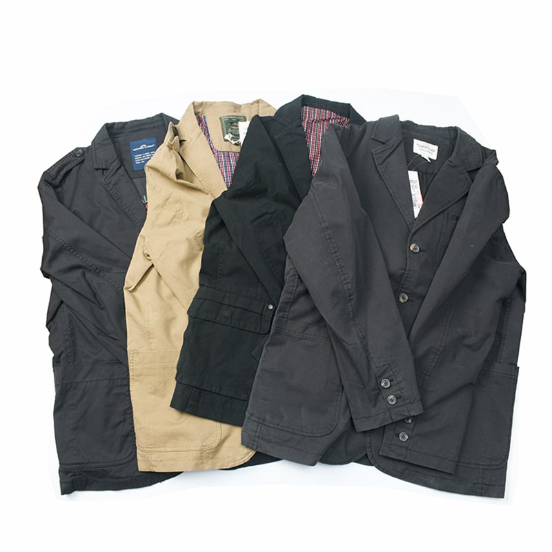 撤柜好物 美式复古做旧水洗棉西服 多色秋冬休闲宽松工装外套8828