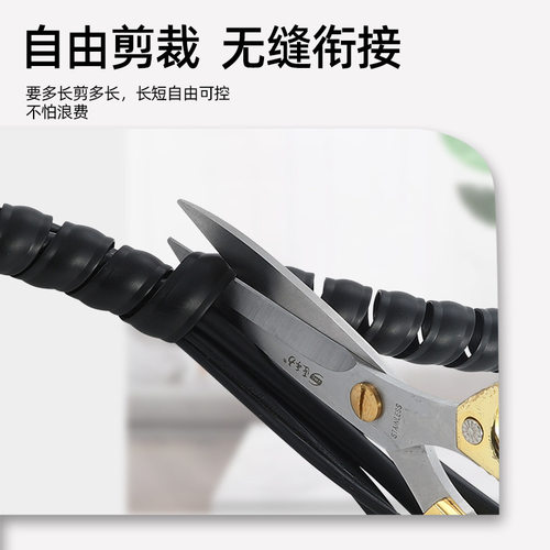 新品螺旋管液压油管缠绕式保护套电脑线收纳理Q线管气管胶管电u.