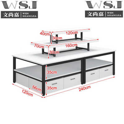 急速发货中岛堆头货架流水台商超中岛柜文具饰品母婴宠物店堆头展
