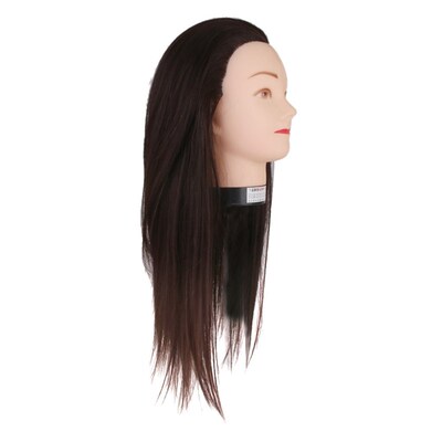Real Hair Salon Hairdressing Styling Practice Head Mannequin