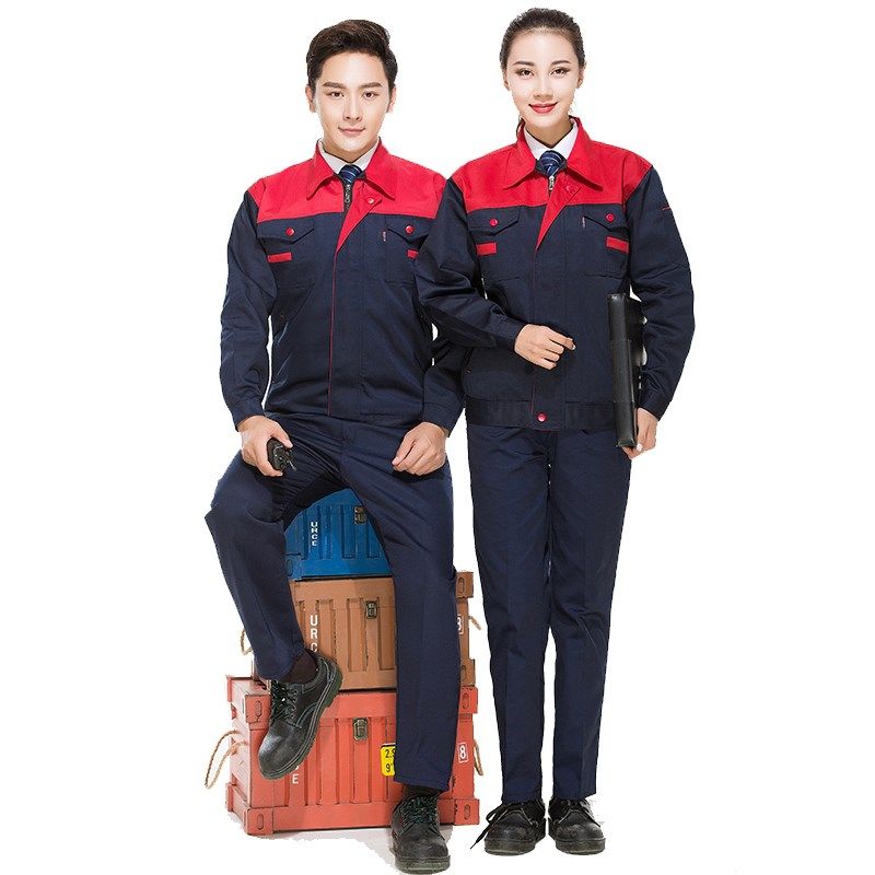 工作服定制汽修套装男长袖秋冬工地施工车间厂服耐磨印字定做工装