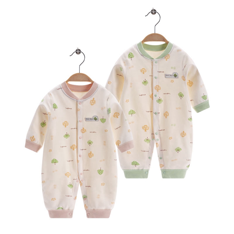 婴儿连体衣春装衣服纯棉内衣新生儿秋衣秋裤M宝宝春秋柔软哈衣睡