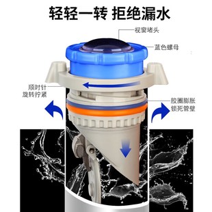 盖帝虎卫生间排水阳台排水75管专用止逆阀防臭器三通下手盆洗衣机