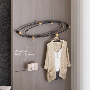 意式进门口d玄关挂衣架墙上书包挂钩收纳架壁挂入户门后墙壁衣帽