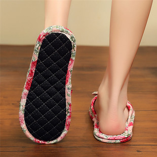 2020静音软底棉布艺防滑胶粒底家居家用室内男女情侣春夏四季拖鞋