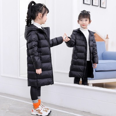 新款儿童羽绒f服中长款男童女童轻薄加厚宝宝小童中童大童冬装洋
