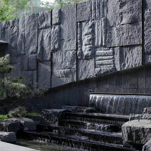 天然大理石蘑菇石花岗岩石皮电视背景墙自然面毛石别墅水景墙石材