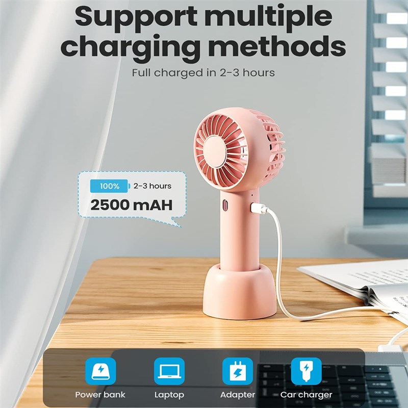 速发Mini Portable Fan Handheld USB Charging Fan Cooling Elec