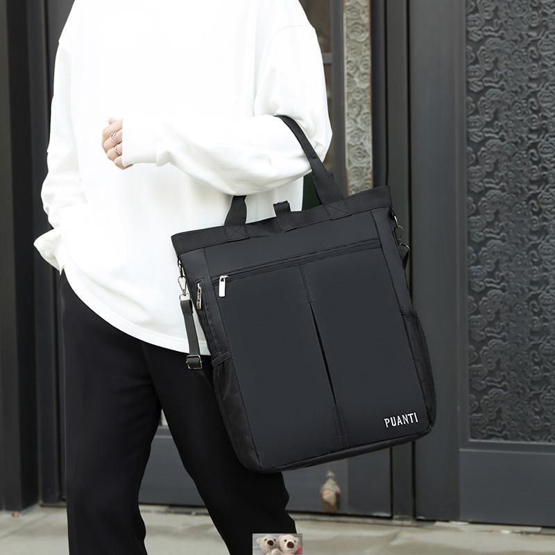 男生公文包高级感新款牛津布手提文件包男商务包大容量休闲竖款潮