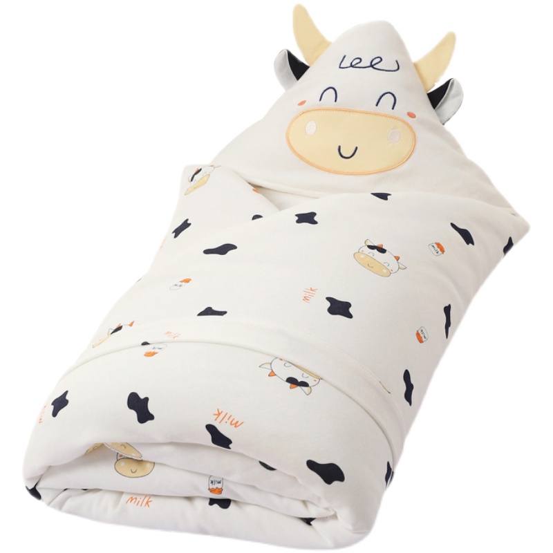 新生婴儿抱被初生包被秋冬季加厚款纯棉宝宝外出包裹用品两用被子