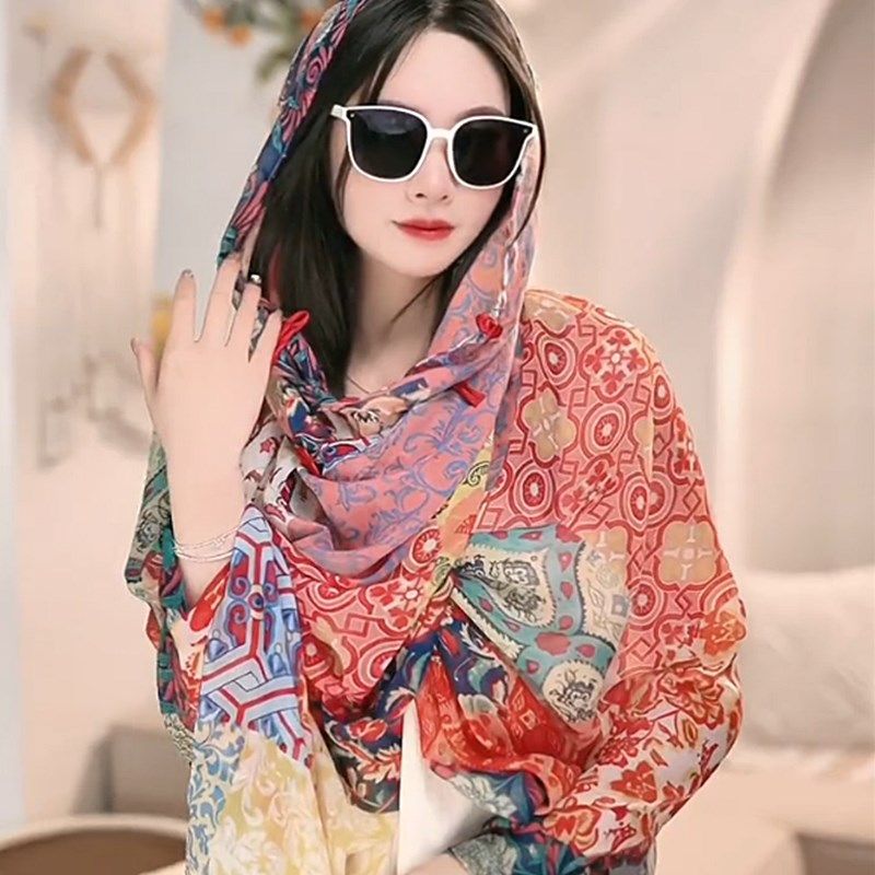 夏季薄款披肩女多功能新疆海边旅游日常空调房百搭丝巾斗篷女外搭,服饰配件/皮带/帽子/围巾,围巾/丝巾/披肩,淘宝优惠券,粉丝福利购,淘宝优惠卷