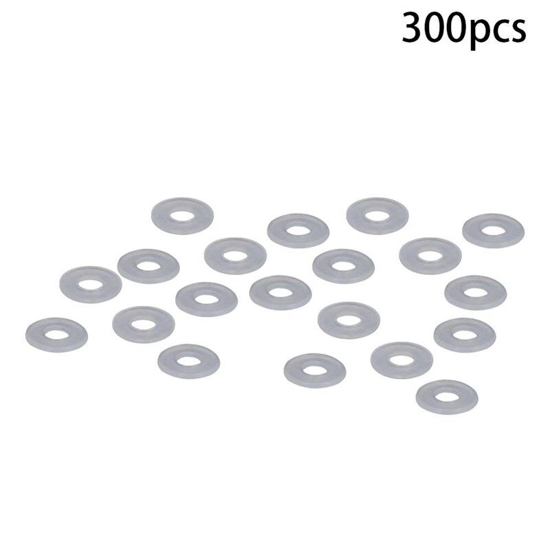 300PCS White M3~M12 Nylon Washer Thickness 0.8~2mm Insulatio