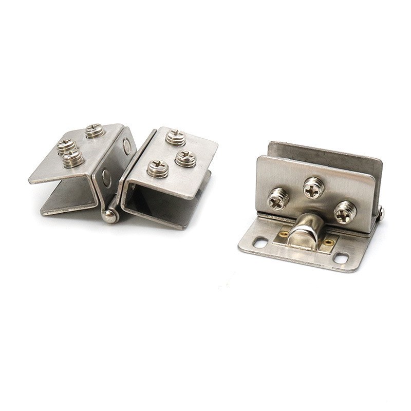 Stainless steel glass door hinge bisagra Punch-free 90 Degre