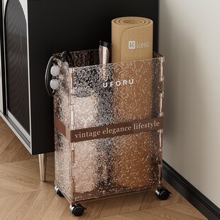 杜琥瑜伽垫收纳j筐健身器材收纳筒收纳神器可移动夹缝收纳置物架