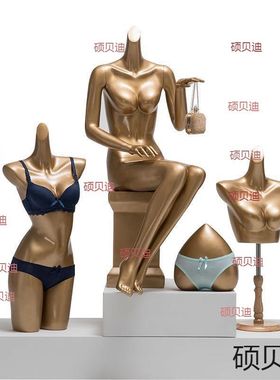透明模特半身常用丁字裤胸模片成人H女式桃心内衣店衣架上半身