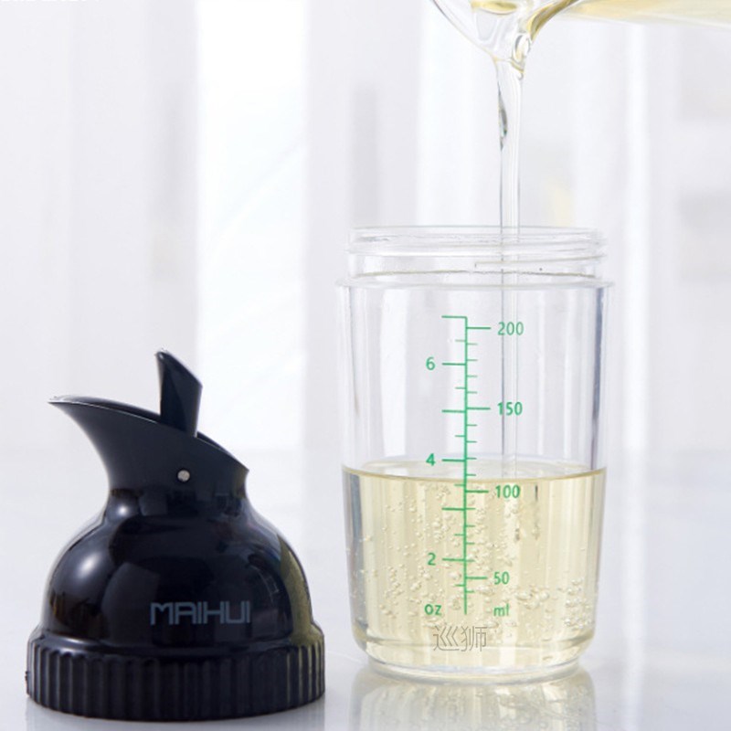 Salad Dressing Shaker Olive Oil Dispenser Bottle With Scale