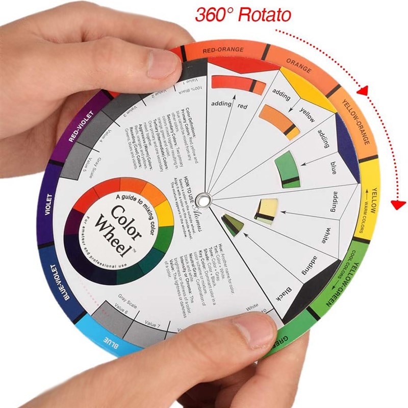 推荐12 Colors Tattoo Color Wheel Paper Card Three-tier Mix G