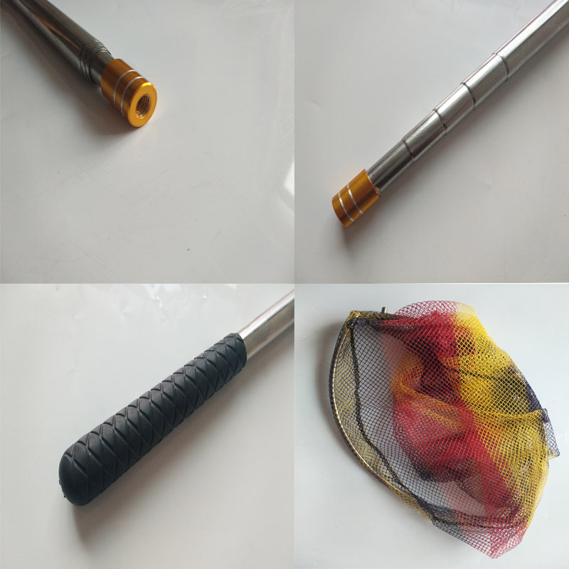 超短伸缩杆便携抄网杆迷你伸缩抄网杆迷你抄网杆便携短节抄网杆