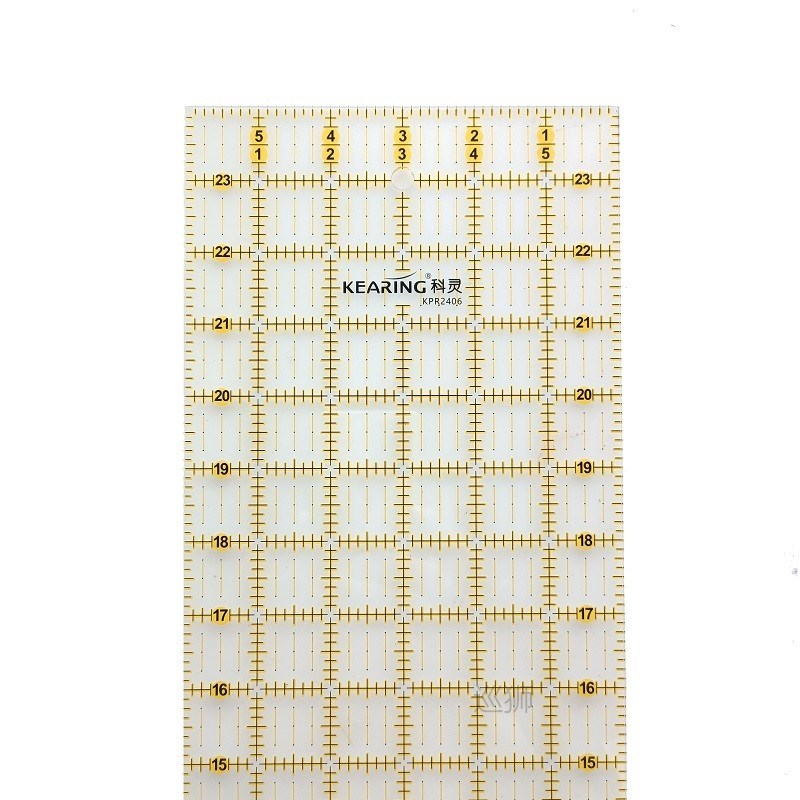 Acrylic Quilting Patchwork Ruler with Double Colored Grid Li