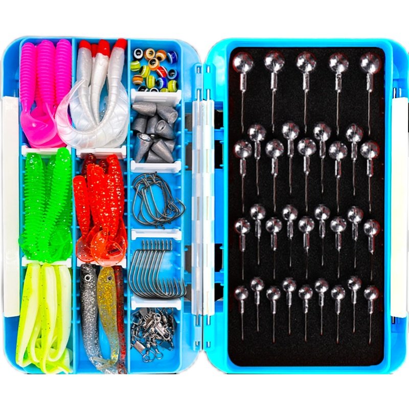 路亚饵套装T尾铅头钩德州钓组卷尾软饵远投曲柄钩鳜鲈鱼翘嘴假饵,户外/登山/野营/旅行用品,路亚饵,淘宝优惠券,粉丝福利购,淘宝优惠卷