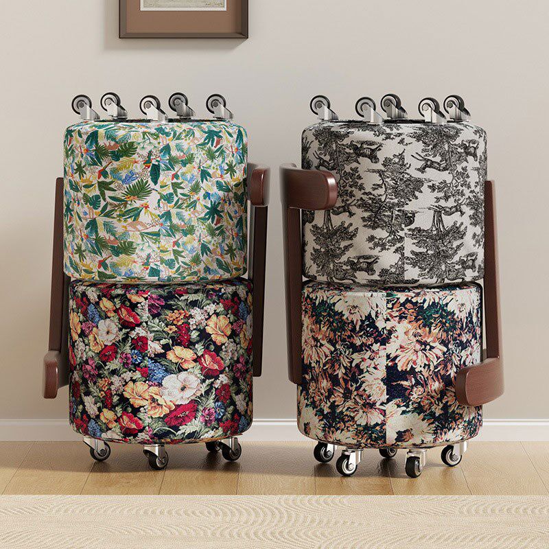 万向轮小凳子家用靠背椅结实耐用软坐垫矮凳子滑轮移动圆凳实木凳,住宅家具,万向轮凳,淘宝优惠券,粉丝福利购,淘宝优惠卷