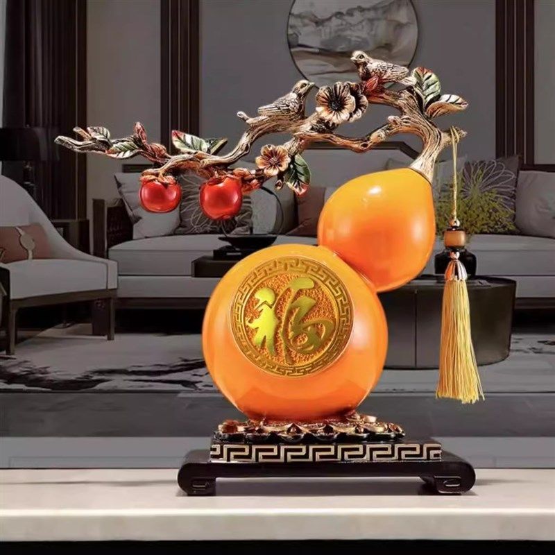 中式葫芦b新居摆件招财工艺品客厅电视柜酒柜装饰品乔迁玄关礼物,家居饰品,桌面摆件,淘宝优惠券,粉丝福利购,淘宝优惠卷