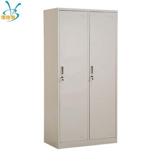 现货员工铁皮衣柜二门更衣柜带锁钢制浴室宿舍更衣柜订制