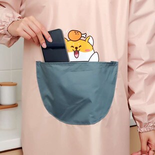 长袖围裙女家用厨房防水防油工作服冬天2021新款罩衣大人做饭围腰