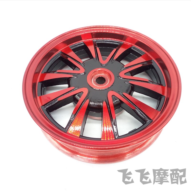 改装踏板摩托车巧格福喜鬼火一代二代迅鹰GY6-125前后钢圈铝轮毂