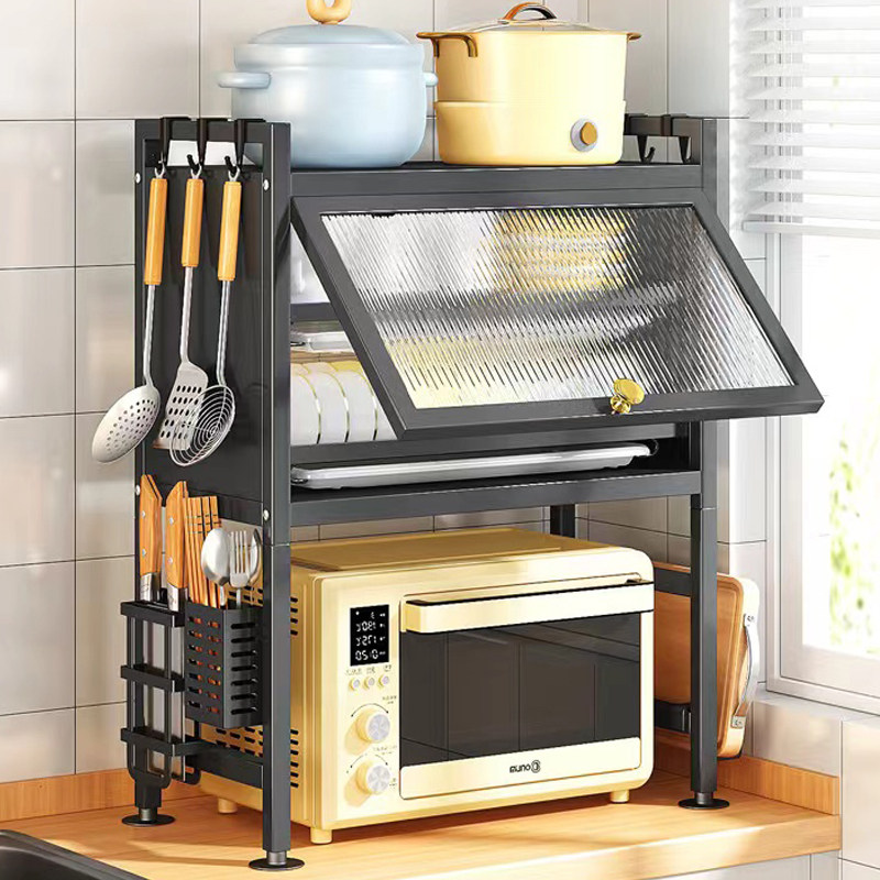 厨房置物架家用放碗筷防尘台面碗盘碟收纳架多功能烤箱微波炉架子,厨房/烹饪用具,微波炉置物架,淘宝优惠券,粉丝福利购,淘宝优惠卷