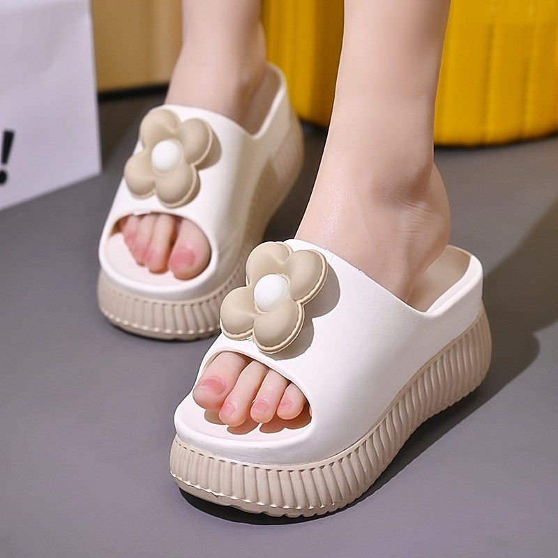 2024高跟厚底拖鞋女夏季室内花朵增高浴室凉拖鞋防滑松糕可外穿,居家布艺,居家凉拖/凉鞋,淘宝优惠券,粉丝福利购,淘宝优惠卷