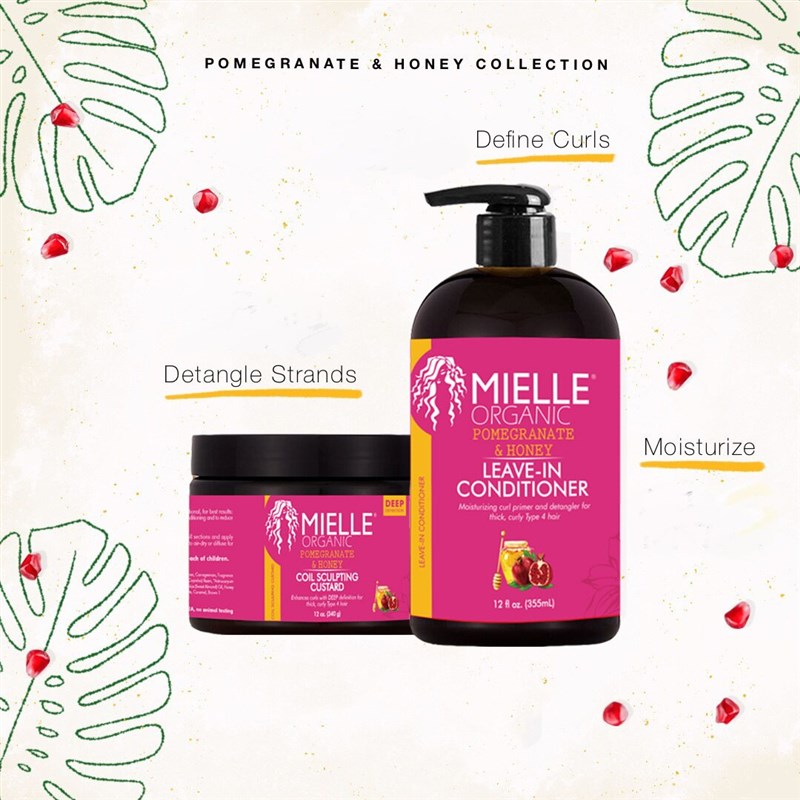 推荐Organic Mielle pomegranate honey Curly Shampoo Mask Elas